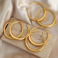 Elegance Gold Hoops